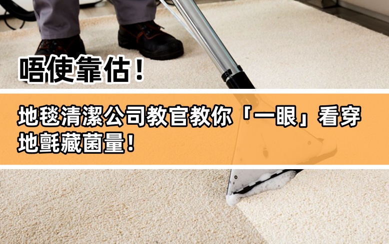 香港地毯清潔公司教官分享簡單肉眼判斷法